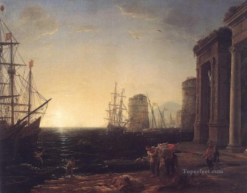 夕暮れの港の風景 クロード・ロラン Oil Paintings